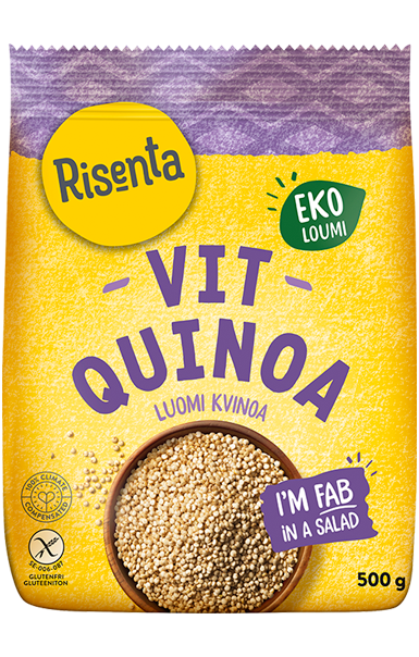 Påse med ekologisk vit quinoa från Risenta