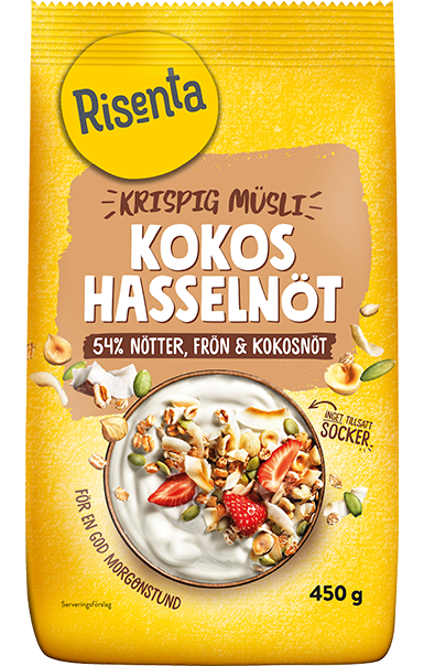 Påse med Müsli Kokos Hasselnöt från Risenta