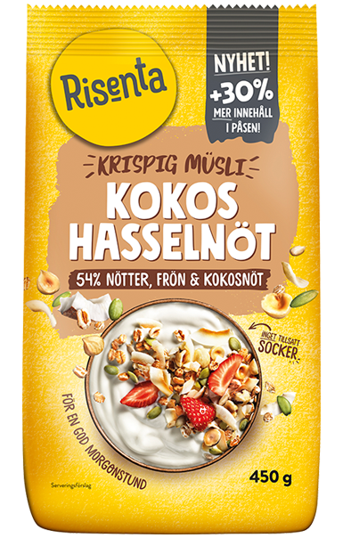 Påse med Müsli Kokos Hasselnöt från Risenta