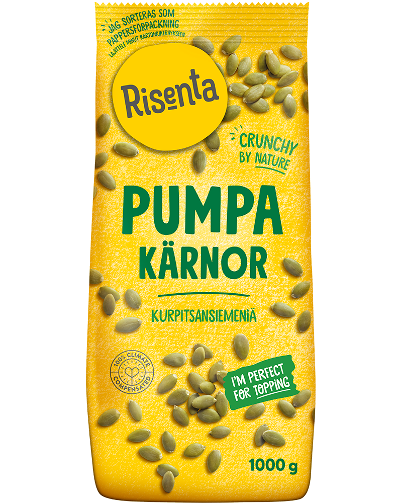 Påse med pumpakärnor från Risenta