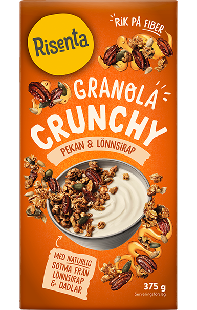 Förpackning med Risenta Granola Pekan & Lönnsirap