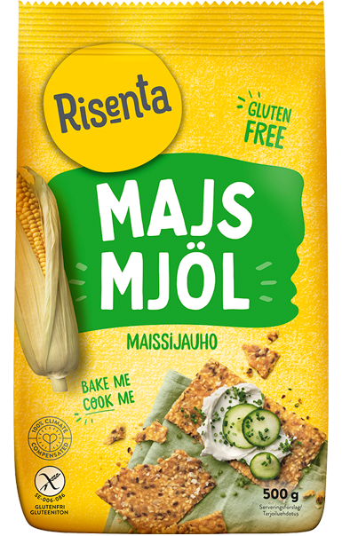 Påse med majsmjöl från Risenta