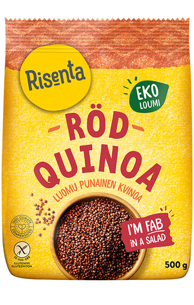 Påse med röd quinoa från Risenta