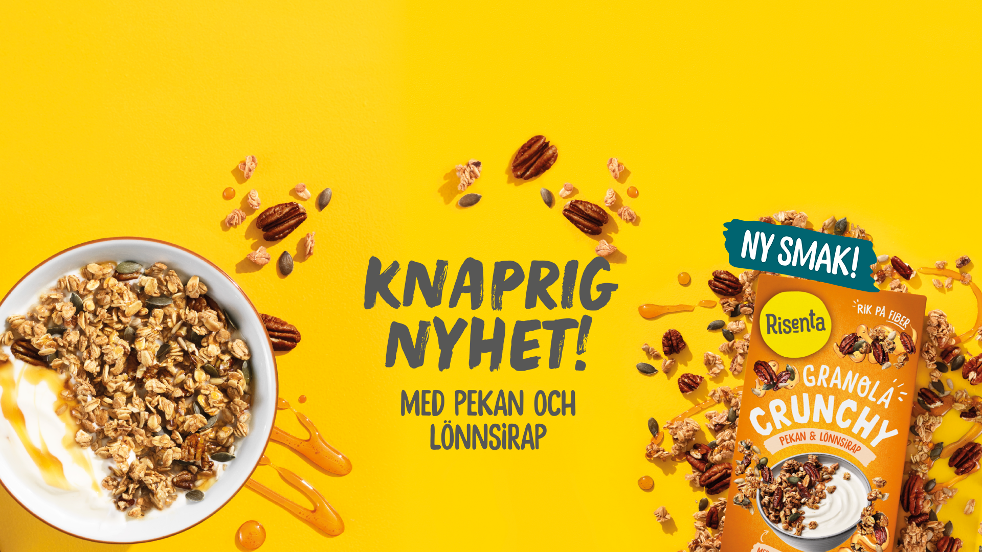 Granola skål och förpackning