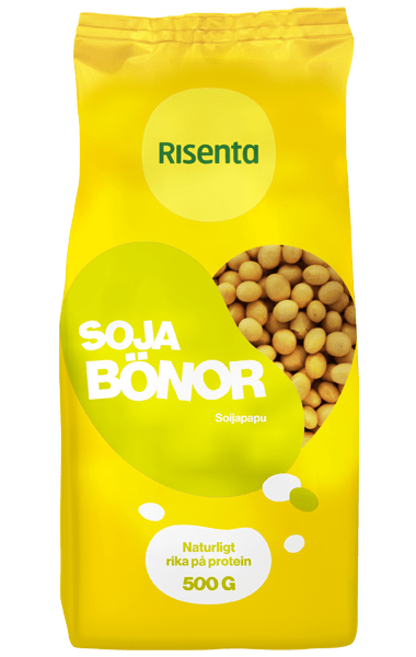 Förpackning med sojabönor från Risenta