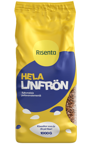 Påse med hela linfrön från Risenta