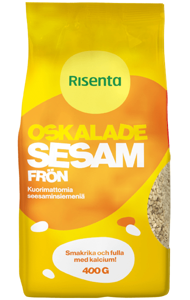 Påse med oskalade sesamfrön från Risenta