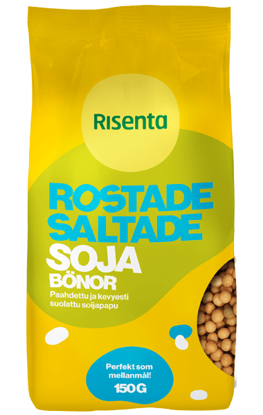 Påse med saltade & rostade sojabönor från Risenta