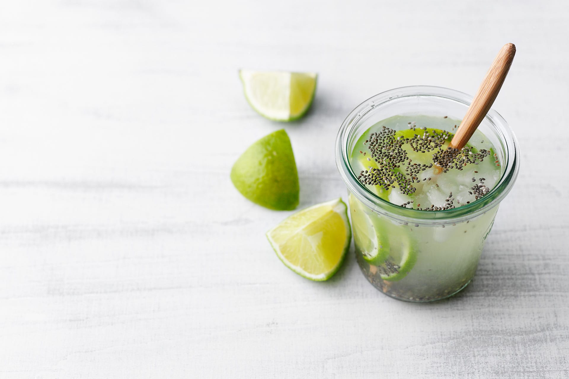 Glas med Chia Fresca drink